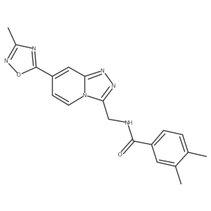 3,4-Dimethyl-N-{[7-(3-methyl-1,2,4-oxadiazol-5-YL)-[1,2,4]triazolo[4,3-A]pyridin-3-YL]methyl}benzamide Structure