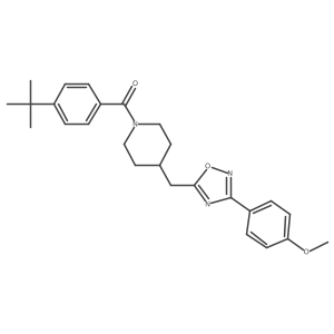 1-(4-Tert-butylbenzoyl)-4-{[3-(4-methoxyphenyl)-1,2,4-oxadiazol-5-yl]methyl}piperidine Structure