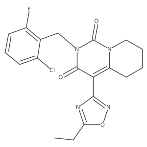 2-(2-chloro-6-fluorobenzyl)-4-(5-ethyl-1,2,4-oxadiazol-3-yl)-5,6,7,8-tetrahydro-1H-pyrido[1,2-c]pyrimidine-1,3(2H)-dione结构式