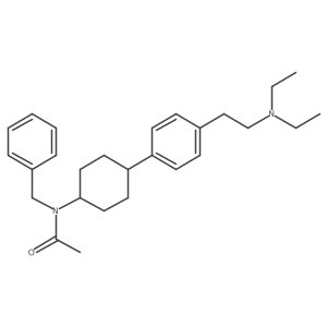 Acetamide, N-[4-[4-[2-(diethylamino)ethyl]phenyl]cyclohexyl]-N-(phenylmethyl)-, trans-结构式