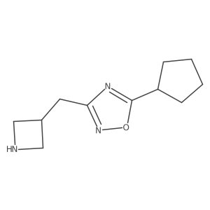 3-(Azetidin-3-ylmethyl)-5-cyclopentyl-1,2,4-oxadiazole结构式