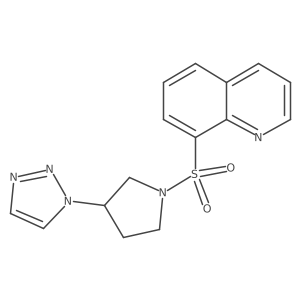 8-((3-(1H-1,2,3-triazol-1-yl)pyrrolidin-1-yl)sulfonyl)quinoline结构式