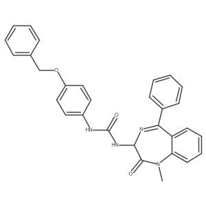 1-(1-methyl-2-oxo-5-phenyl-2,3-dihydro-1H-1,4-diazepin-3-yl)-3-(4-benzyloxyphenyl)urea Structure