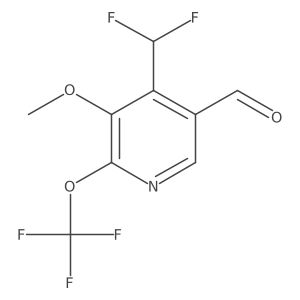 4-(Difluoromethyl)-5-methoxy-6-(trifluoromethoxy)nicotinaldehyde结构式
