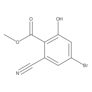 Methyl 4-bromo-2-cyano-6-hydroxybenzoate结构式