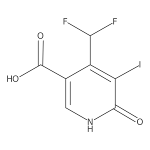 4-(Difluoromethyl)-6-hydroxy-5-iodonicotinic acid Structure