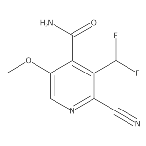 2-Cyano-3-(difluoromethyl)-5-methoxyisonicotinamide Structure