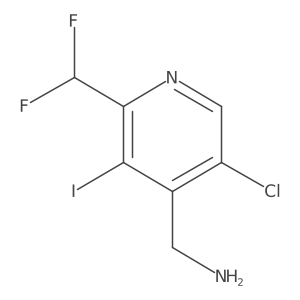 (5-Chloro-2-(difluoromethyl)-3-iodopyridin-4-yl)methanamine Structure