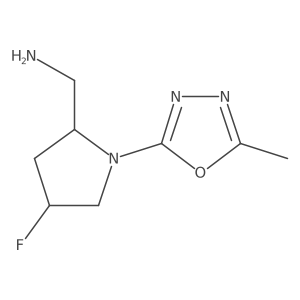 [(2S,4S)-4-fluoro-1-(5-methyl-1,3,4-oxadiazol-2-yl)pyrrolidin-2-yl]methanamine Structure