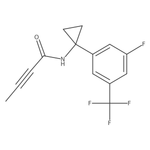 N-[1-[3-Fluoro-5-(trifluoromethyl)phenyl]cyclopropyl]but-2-ynamide结构式