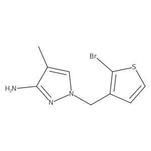 1-[(2-Bromothiophen-3-yl)methyl]-4-methyl-1H-pyrazol-3-amine结构式