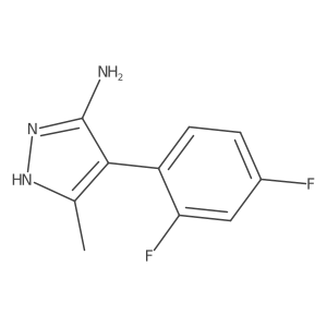 4-(2,4-difluorophenyl)-3-methyl-1H-pyrazol-5-amine结构式