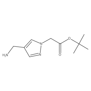 tert-butyl 2-[4-(aminomethyl)-1H-pyrazol-1-yl]acetate结构式