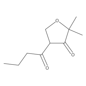 4-Butanoyl-2,2-dimethyloxolan-3-one Structure