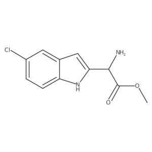methyl 2-amino-2-(5-chloro-1H-indol-2-yl)acetate结构式