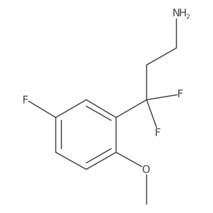 3,3-Difluoro-3-(5-fluoro-2-methoxyphenyl)propan-1-amine结构式