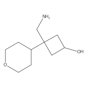 3-(Aminomethyl)-3-(oxan-4-yl)cyclobutan-1-ol结构式