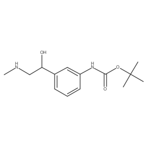 tert-butyl N-{3-[1-hydroxy-2-(methylamino)ethyl]phenyl}carbamate结构式
