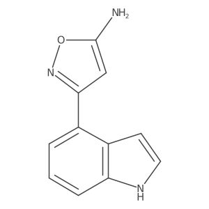 3-(1H-indol-4-yl)-1,2-oxazol-5-amine结构式
