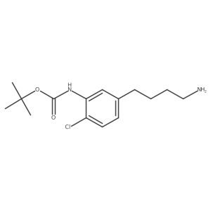 tert-butyl N-[5-(4-aminobutyl)-2-chlorophenyl]carbamate结构式