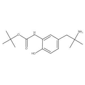 tert-butyl N-[5-(2-amino-2-methylpropyl)-2-hydroxyphenyl]carbamate Structure