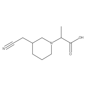 1-Piperidineacetic acid, 3-(cyanomethyl)-alpha-methyl-结构式