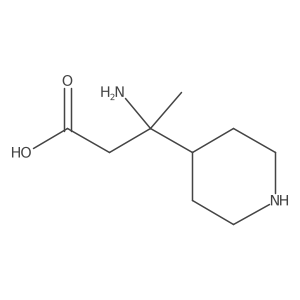 3-Amino-3-(piperidin-4-yl)butanoic acid结构式