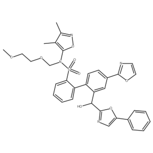 N-(3,4-Dimethyl-5-isoxazolyl)-2'-[hydroxy(5-phenyl-2-oxazolyl)methyl]-N-[(2-methoxyethoxy)methyl]-4'-(2-oxazolyl)[1,1'-biphenyl]-2-sulfonamide Structure