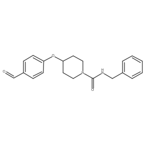 4-[1-(Benzylaminocarbonyl)piperidin-4-yloxy)benzaldehyde Structure