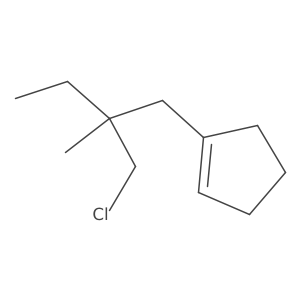 1-[2-(Chloromethyl)-2-methylbutyl]cyclopent-1-ene结构式