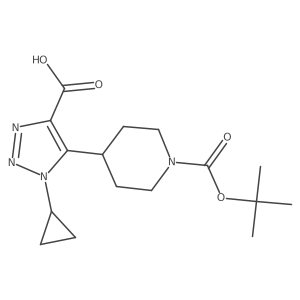 5-{1-[(tert-butoxy)carbonyl]piperidin-4-yl}-1-cyclopropyl-1H-1,2,3-triazole-4-carboxylic acid Structure