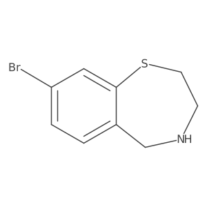 8-Bromo-2,3,4,5-tetrahydrobenzo[f][1,4]thiazepine结构式