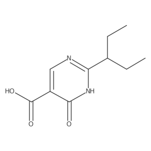 6-Oxo-2-(pentan-3-yl)-1,6-dihydropyrimidine-5-carboxylic acid结构式