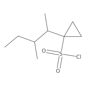 1-(3-Methylpentan-2-yl)cyclopropane-1-sulfonyl chloride结构式