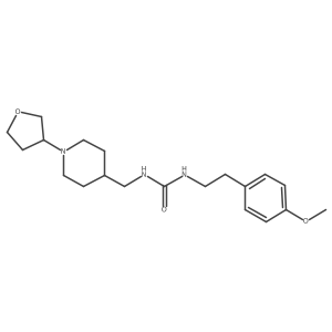 1-(4-Methoxyphenethyl)-3-((1-(tetrahydrofuran-3-yl)piperidin-4-yl)methyl)urea结构式