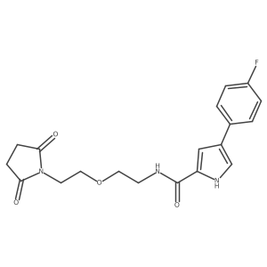 N-(2-(2-(2,5-dioxopyrrolidin-1-yl)ethoxy)ethyl)-4-(4-fluorophenyl)-1H-pyrrole-2-carboxamide Structure