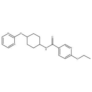 6-ethoxy-N-((1r,4r)-4-(pyrimidin-2-yloxy)cyclohexyl)nicotinamide结构式