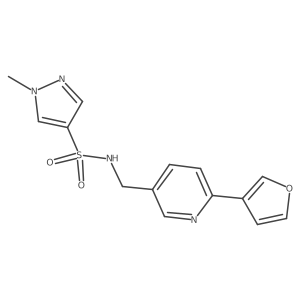 N-((6-(furan-3-yl)pyridin-3-yl)methyl)-1-methyl-1H-pyrazole-4-sulfonamide Structure