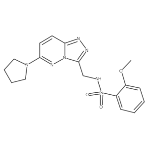 2-methoxy-N-((6-(pyrrolidin-1-yl)-[1,2,4]triazolo[4,3-b]pyridazin-3-yl)methyl)benzenesulfonamide Structure
