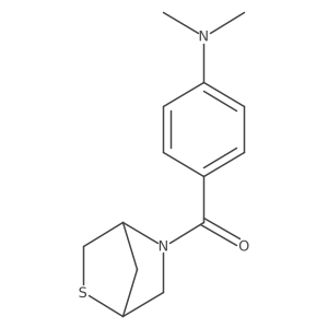 2-Thia-5-azabicyclo[2.2.1]heptan-5-yl(4-(dimethylamino)phenyl)methanone结构式