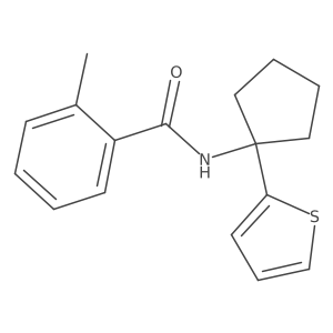 2-methyl-N-[1-(thiophen-2-yl)cyclopentyl]benzamide Structure