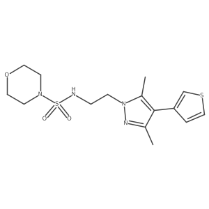 N-(2-(3,5-dimethyl-4-(thiophen-3-yl)-1H-pyrazol-1-yl)ethyl)morpholine-4-sulfonamide Structure