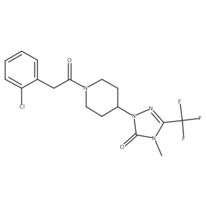 1-(1-(2-(2-chlorophenyl)acetyl)piperidin-4-yl)-4-methyl-3-(trifluoromethyl)-1H-1,2,4-triazol-5(4H)-one Structure