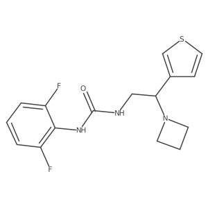 1-(2-(Azetidin-1-yl)-2-(thiophen-3-yl)ethyl)-3-(2,6-difluorophenyl)urea Structure