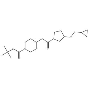 Tert-butyl 4-(2-(3-(cyclopropylmethoxy)pyrrolidin-1-yl)-2-oxoethyl)piperidine-1-carboxylate Structure