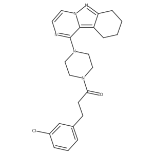 3-(3-Chlorophenyl)-1-(4-(7,8,9,10-tetrahydropyrazino[1,2-b]indazol-1-yl)piperazin-1-yl)propan-1-one Structure