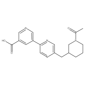 5-(5-((1-Acetylpiperidin-3-yl)methyl)pyrazin-2-yl)nicotinic acid Structure