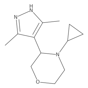 4-Cyclopropyl-3-(3,5-dimethyl-1H-pyrazol-4-yl)morpholine结构式