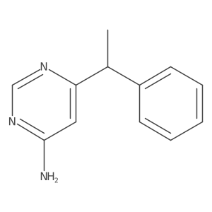 6-(1-Phenylethyl)pyrimidin-4-amine结构式