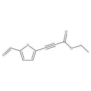 Ethyl 3-(5-formylthiophen-2-yl)prop-2-ynoate结构式